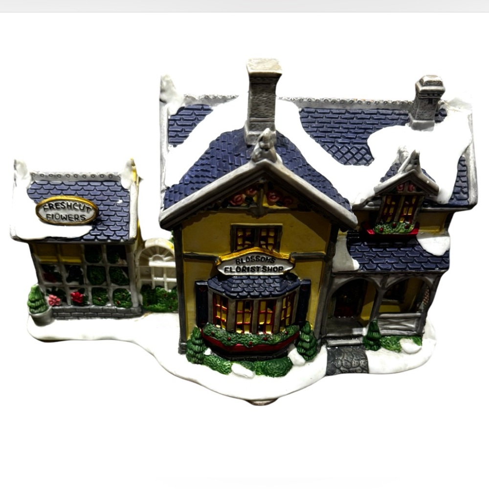 VINTAGE Santa's Christmas Workbench Victorian Series Primrose Cottage Greenhouse